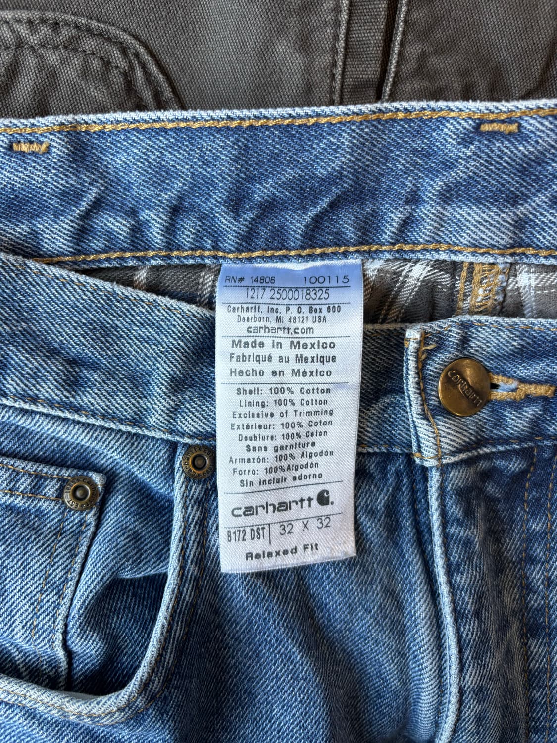 칼하트 빈티지 체크 블랭킷 데님 상품이미지3