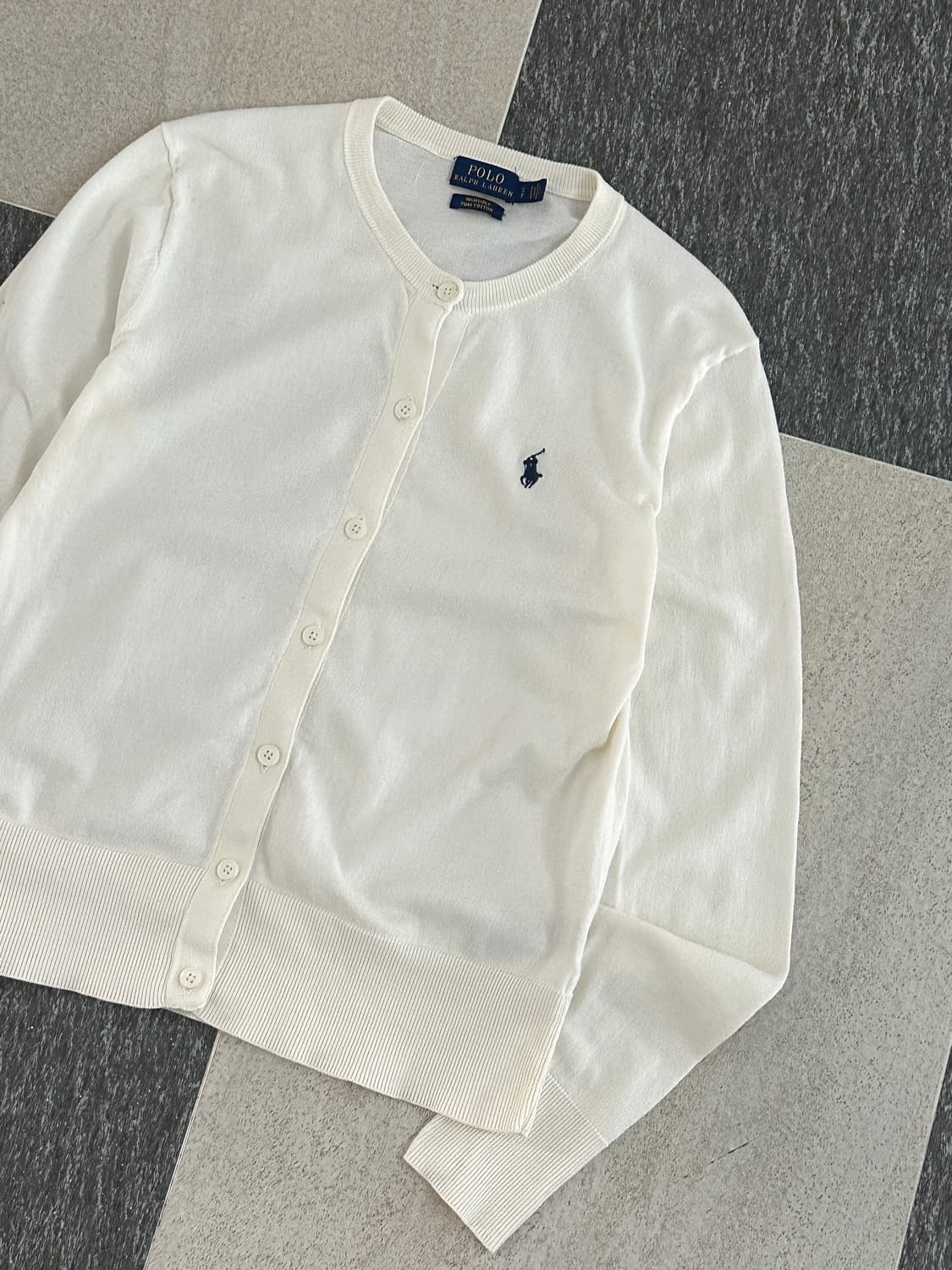 폴로 랄프로렌 화이트 피마코튼 가디건  상품이미지7