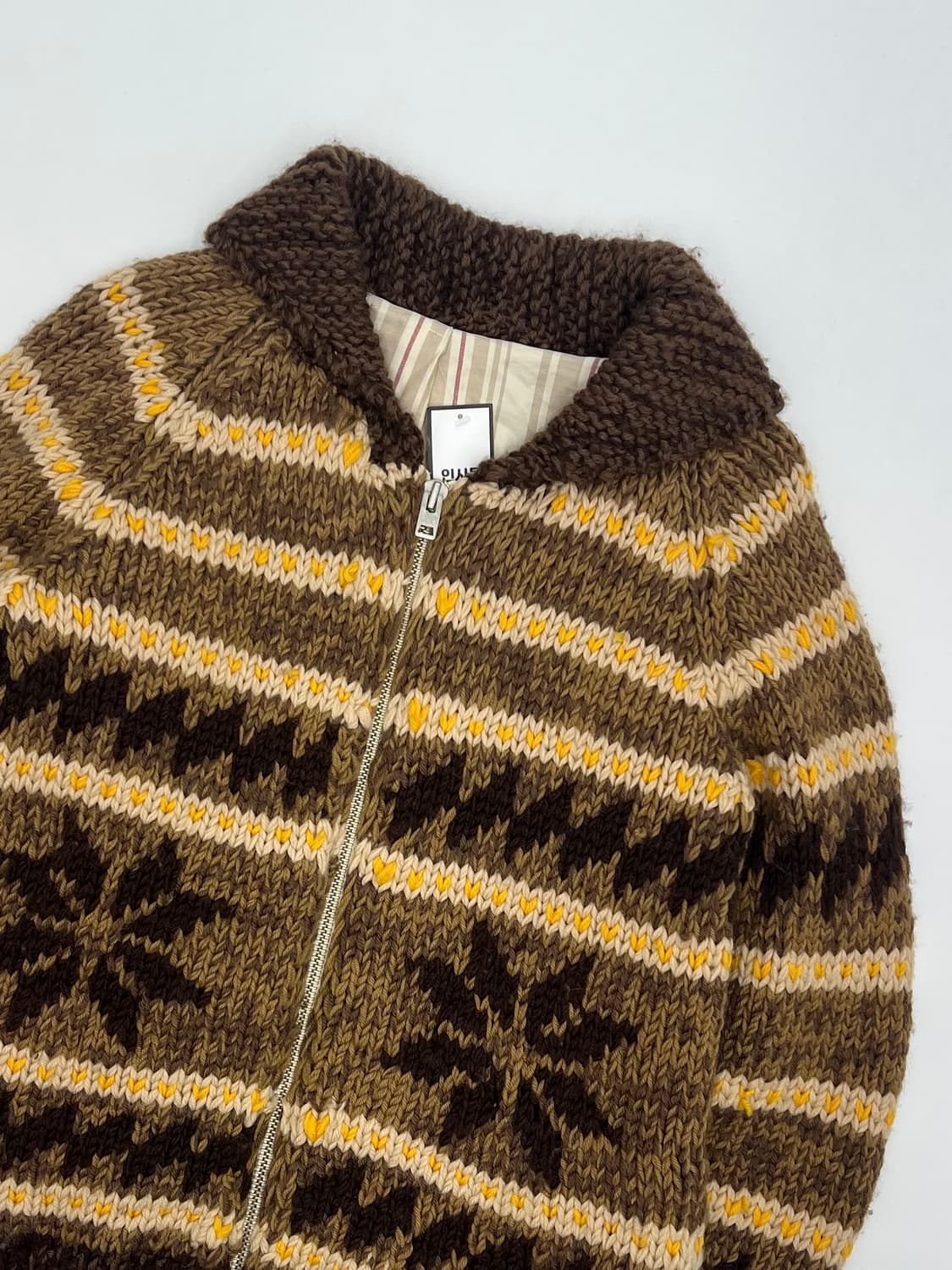 빈티지 투웨이 니트집업 상품이미지2