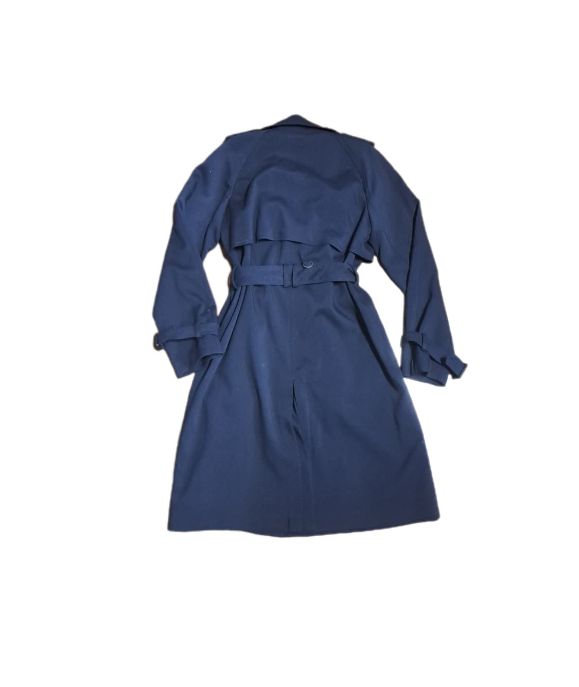 (드라이크리닝 완료)YK038 네이비 롱 벨티드 트렌치 코트 상품이미지2
