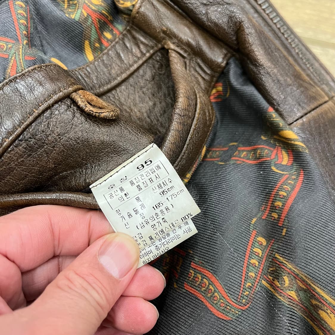 90s vintage 가죽 재킷 상품이미지8