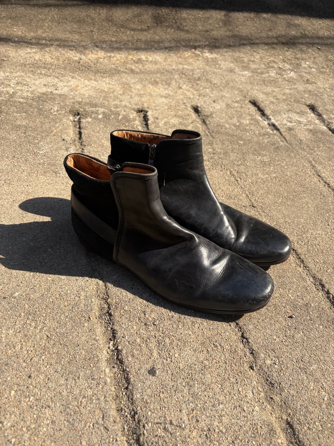 Schmoove 블랙 레더 집업 앵클 부츠 275mm 상품이미지1