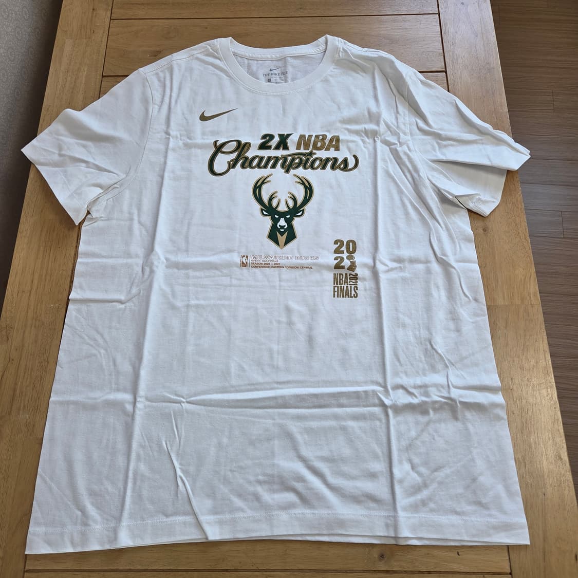 XL 나이키 NBA밀워키벅스 우승 티셔츠 락커룸139 상품이미지1