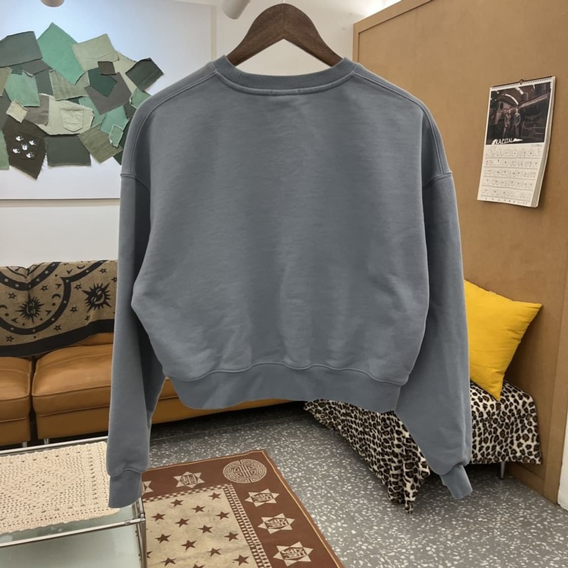 LEE 리 Y2K 레트로 00's 플라워 크롭 맨투맨 M C10025 상품이미지4