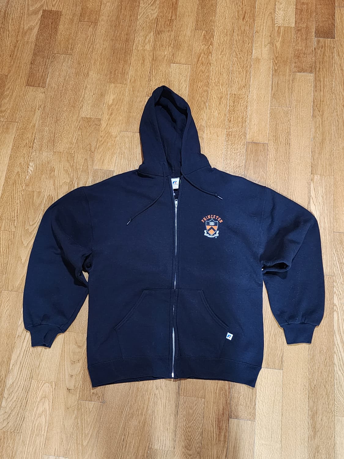 빈티지 러셀 후드집업 L 블랙 상품이미지1