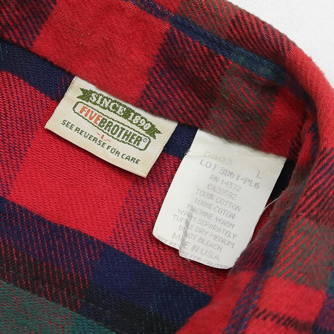(착용컷) 90’s FIVE BROTHER 체크 셔츠 (남성용 103) 상품이미지6