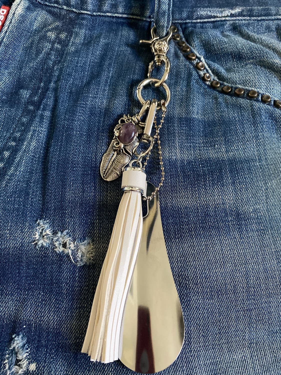 화이트 테슬  슈혼 키링 상품이미지3