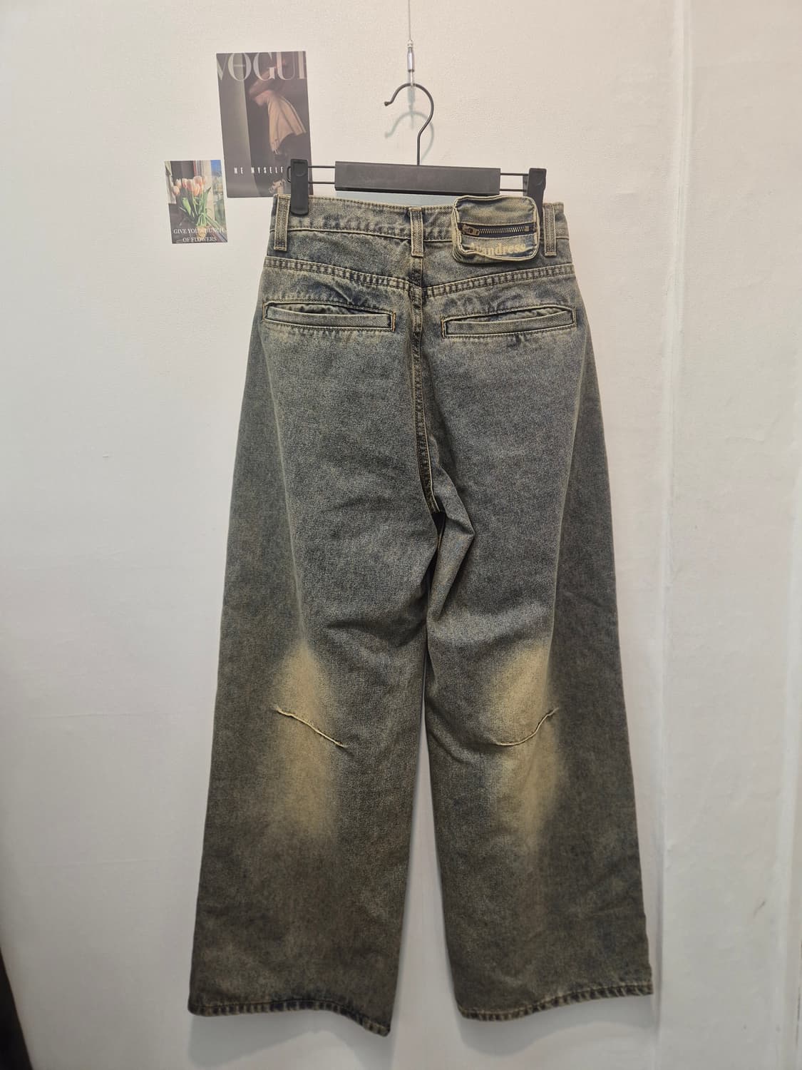 Avandress 빈티지 워싱 와이드 데님 팬츠 S사이즈새상품 상품이미지3