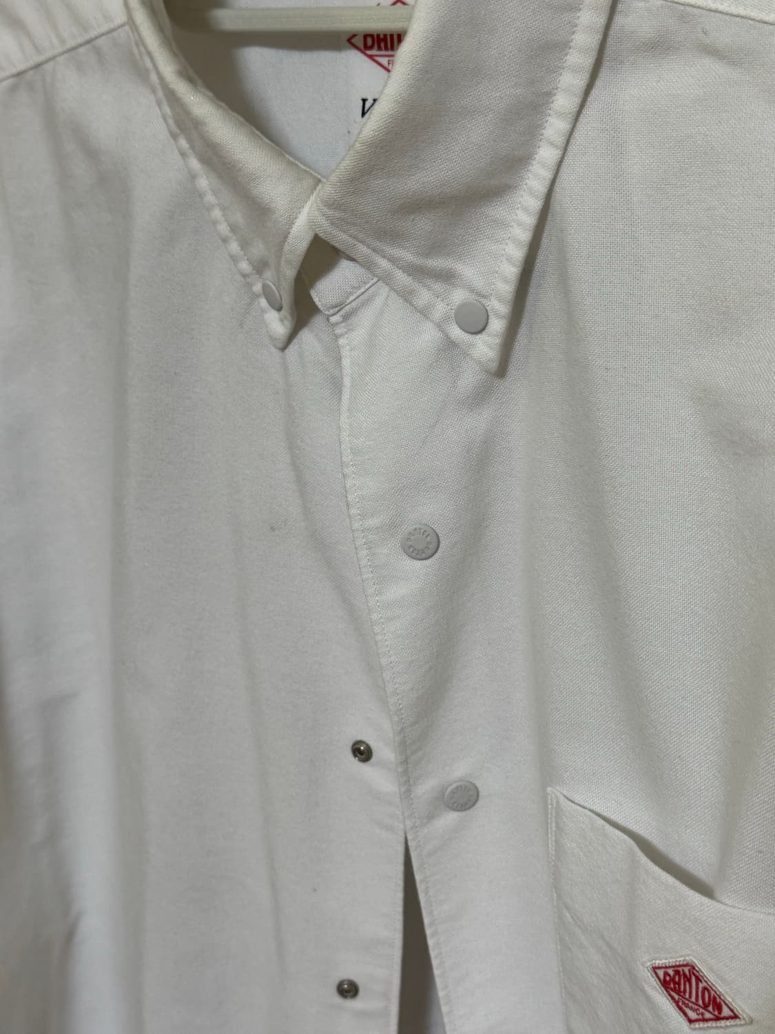 단톤 쿨맥스 루즈핏 화이트 셔츠 상품이미지5