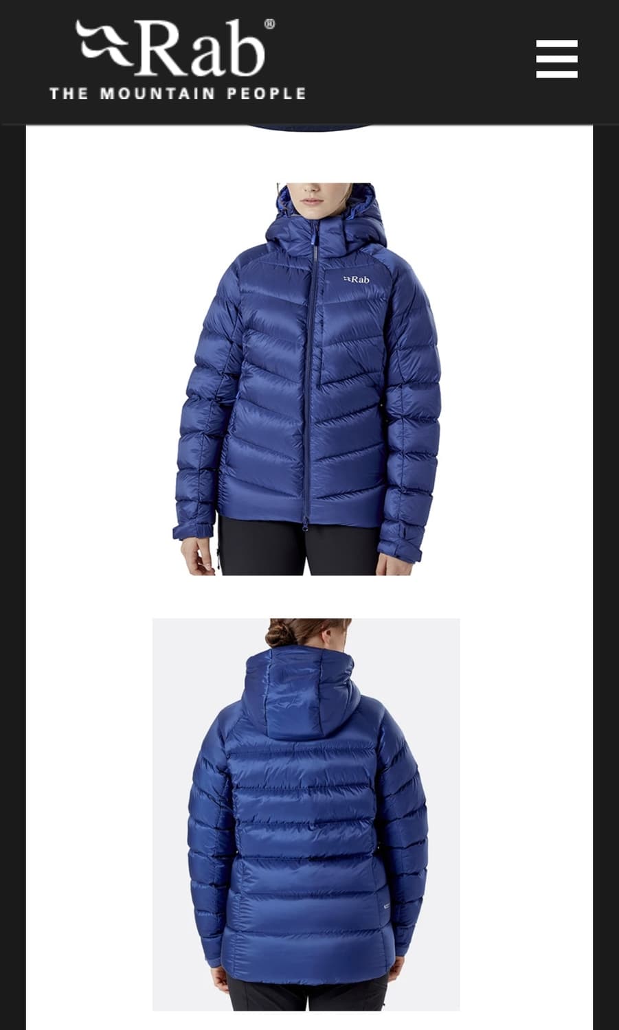 rab 여성 액시언 프로 자켓 패딩 우모복 S 상품이미지4