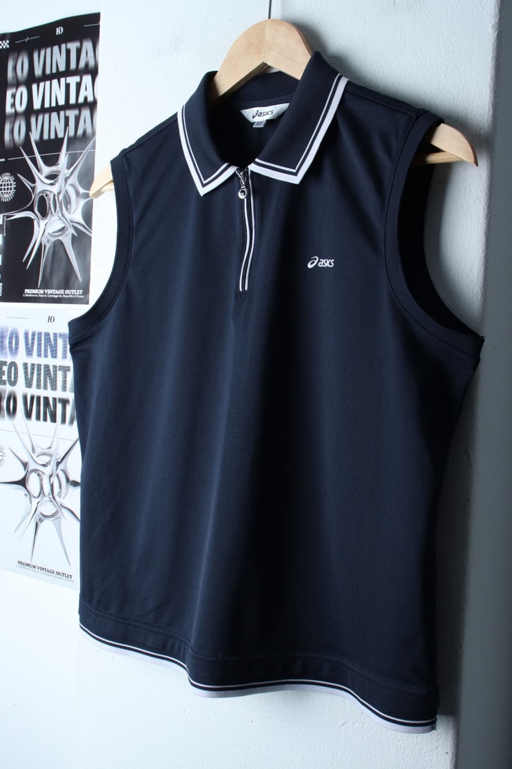 W(2XL) 아식스 반팔 카라 티셔츠 민소매 빅사이즈 기능성-H30343 상품이미지1