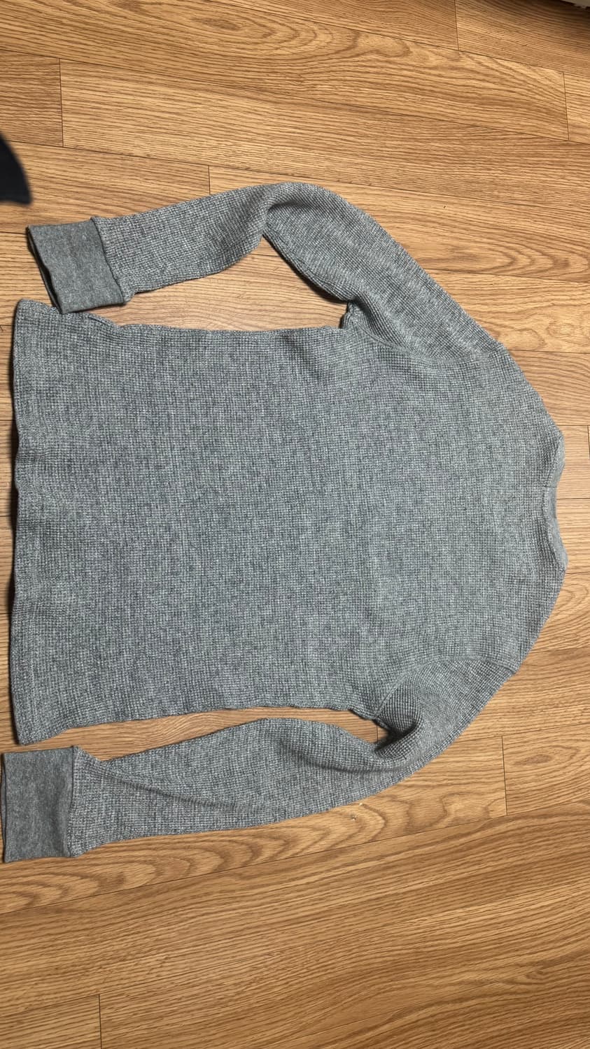 폴로 와플 롱슬리브 그레이 XL (실측L) 상품이미지3
