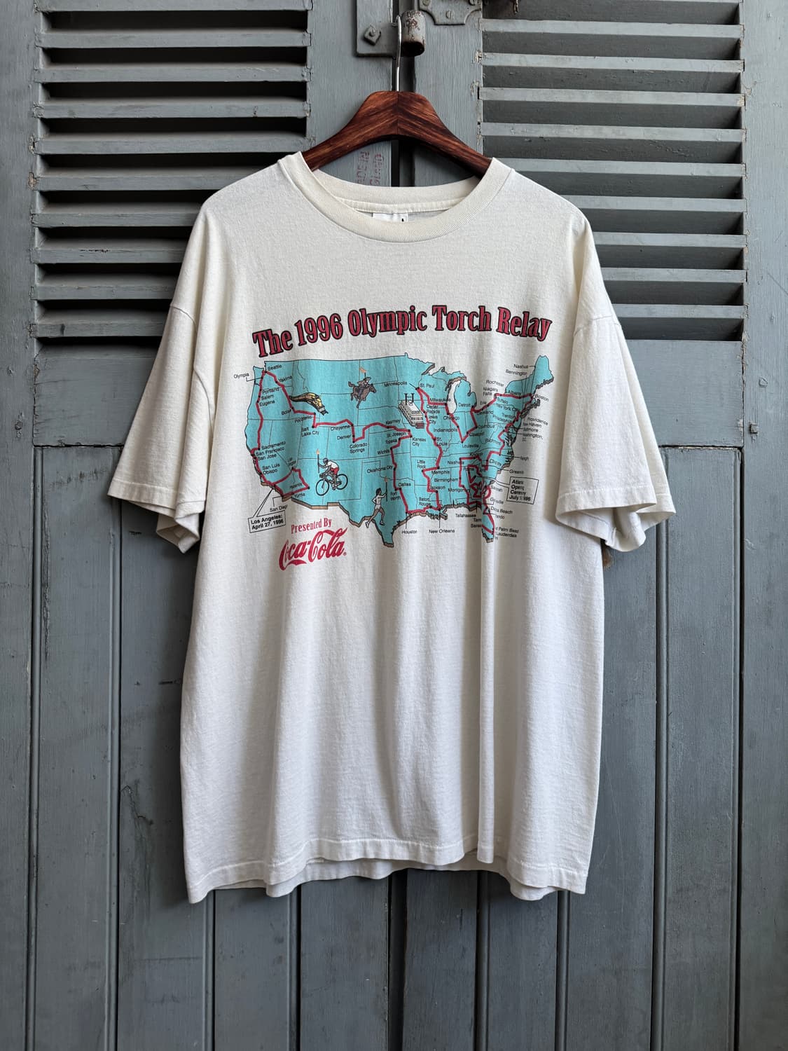 [XL]1996 애틀랜타 올림픽 코카콜라 릴레이 티셔츠 상품이미지2