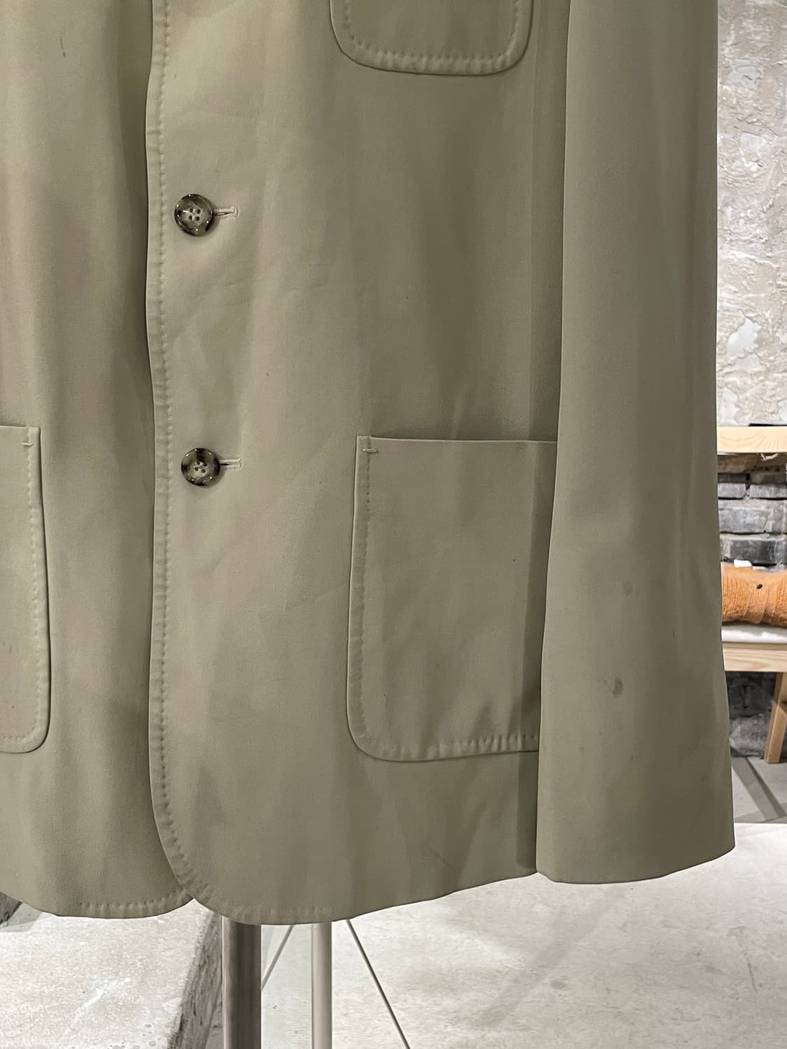 프라다 베이지 멀티 포켓 3B 폴리에스터 블레이저 상품이미지5