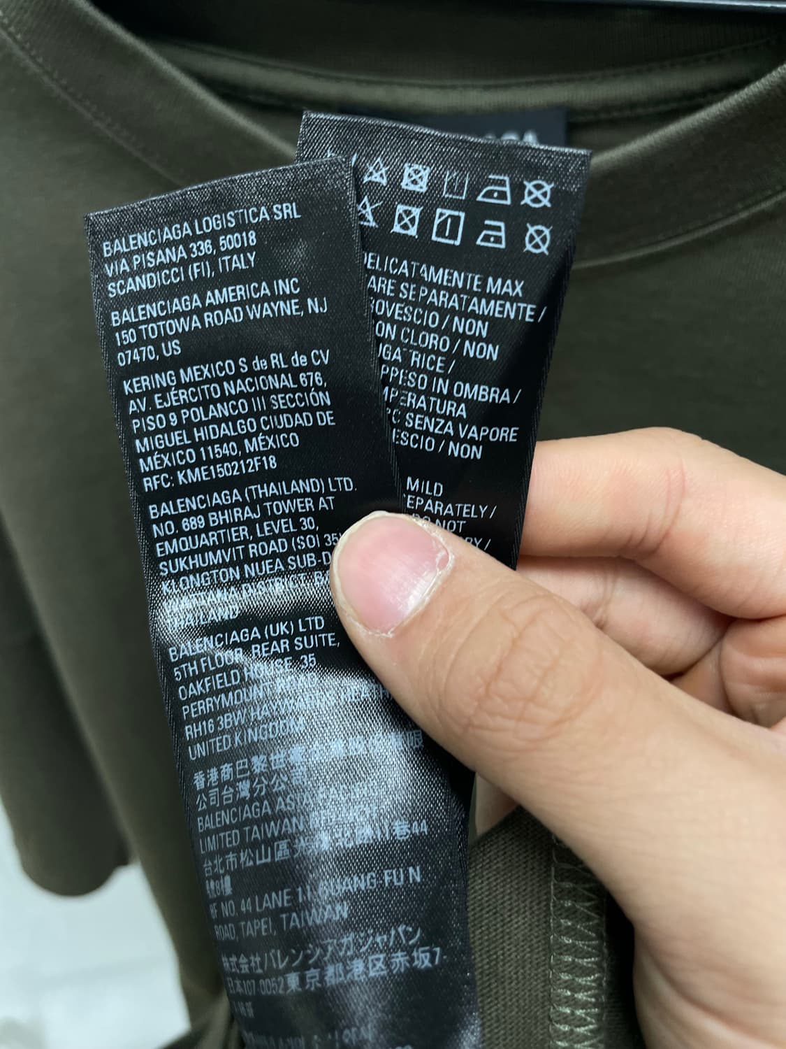 [N+/택구성] 발렌시아가 자수 웨이브로고 폴리티컬 반팔 티셔츠 [XL] 상품이미지6