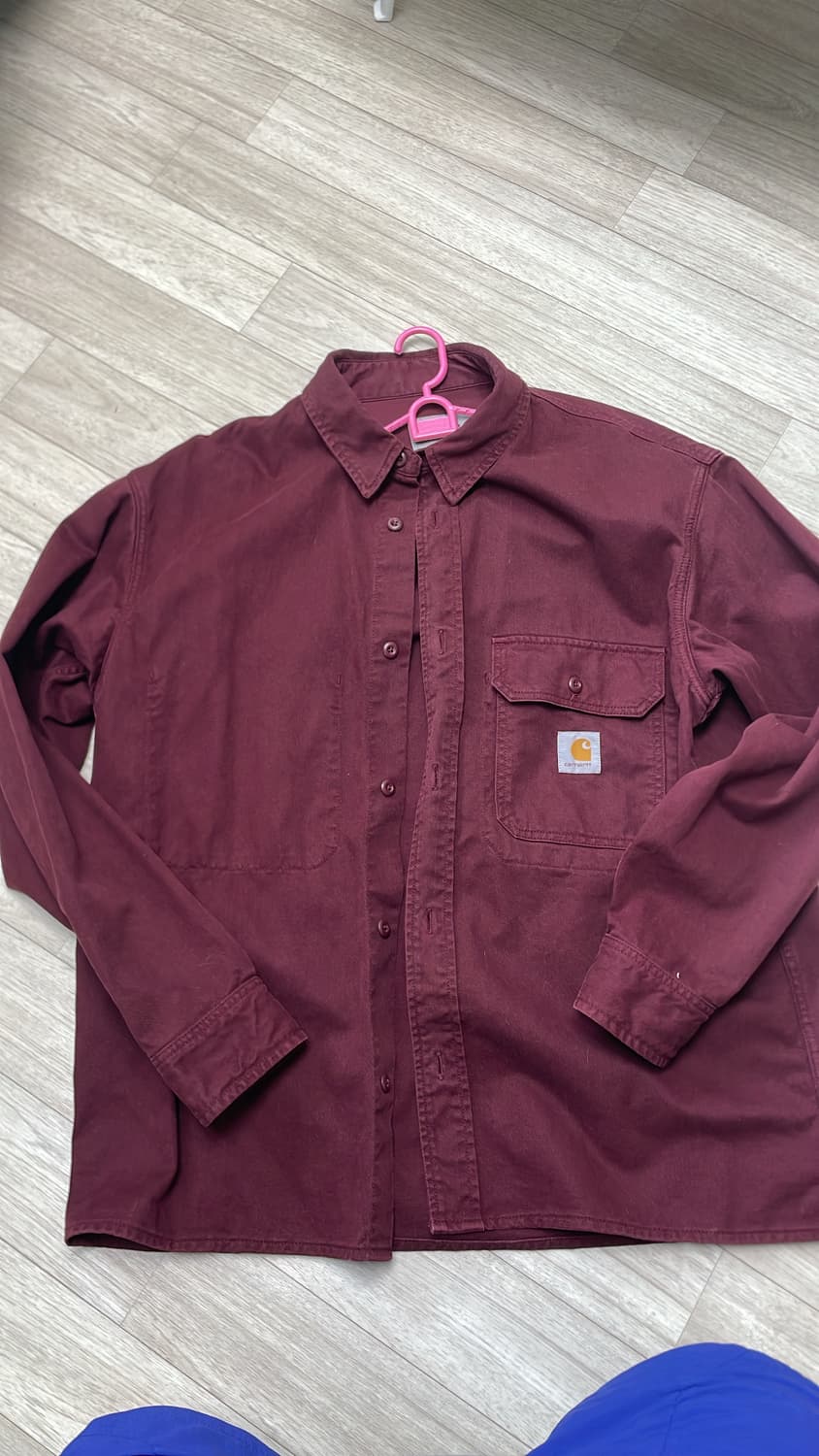 칼하트 퍼플 코듀로이 셔츠 버건디 상품이미지1