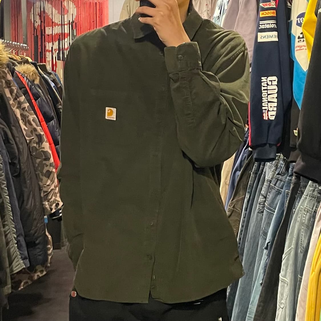 [IM] carhartt 킬하트 카키 코듀로이 셔츠 상품이미지4