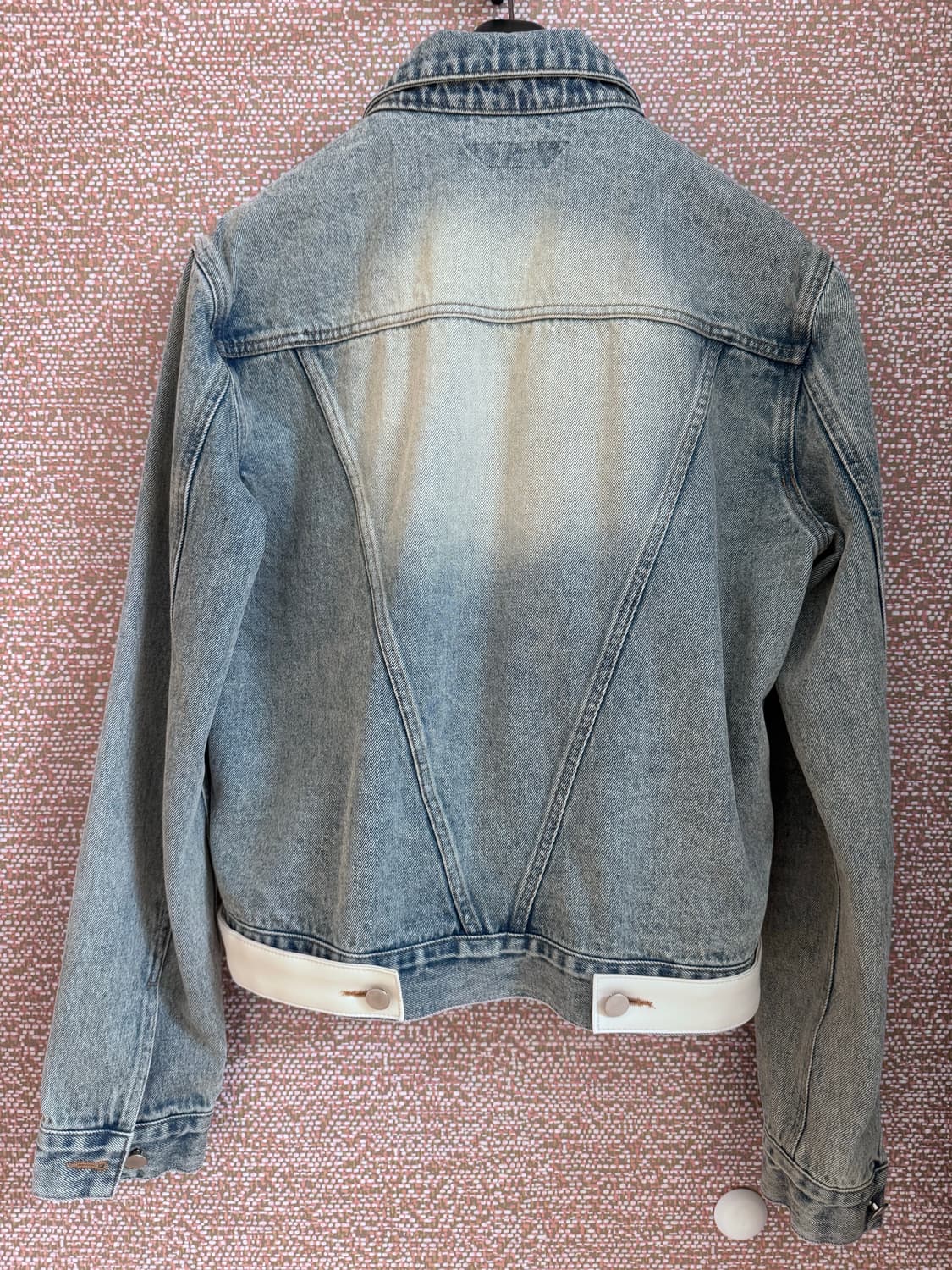 [L]지즈루이스 레더 포인트 워시드 데님 자켓 상품이미지5