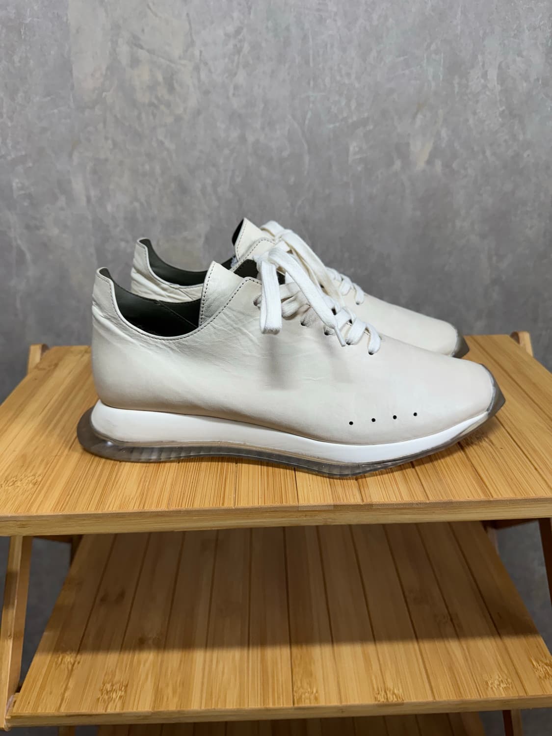 39.5 / 릭오웬스 미니멀 레더 스니커즈 상품이미지2