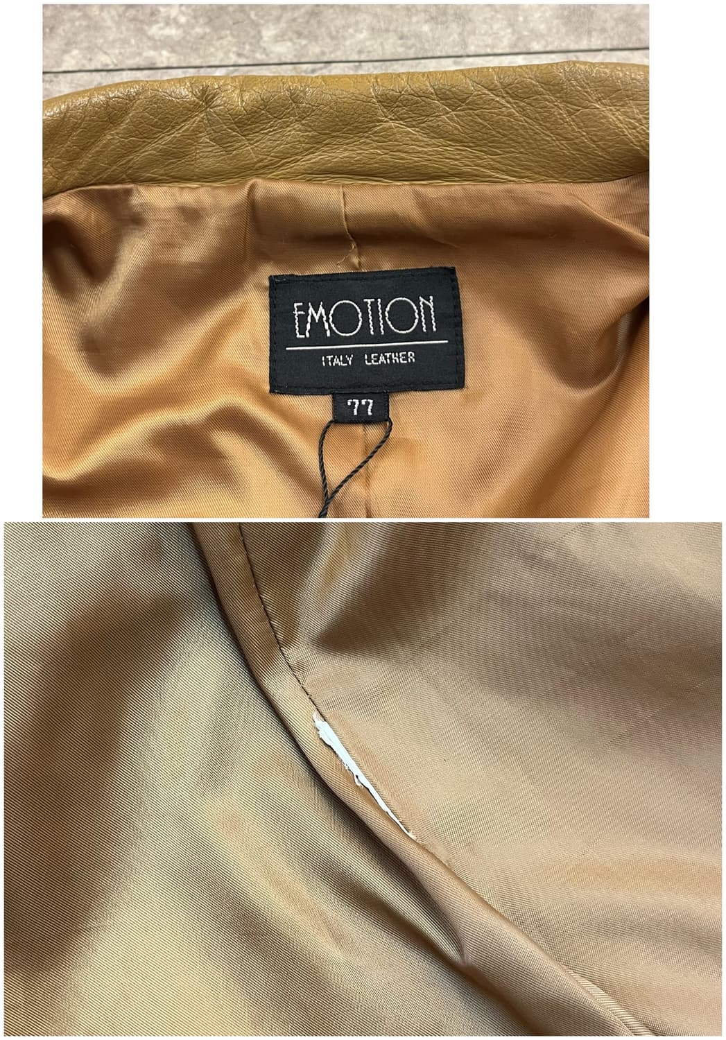 빈티지 레더 롱 자켓 카멜 #csz2838 상품이미지3