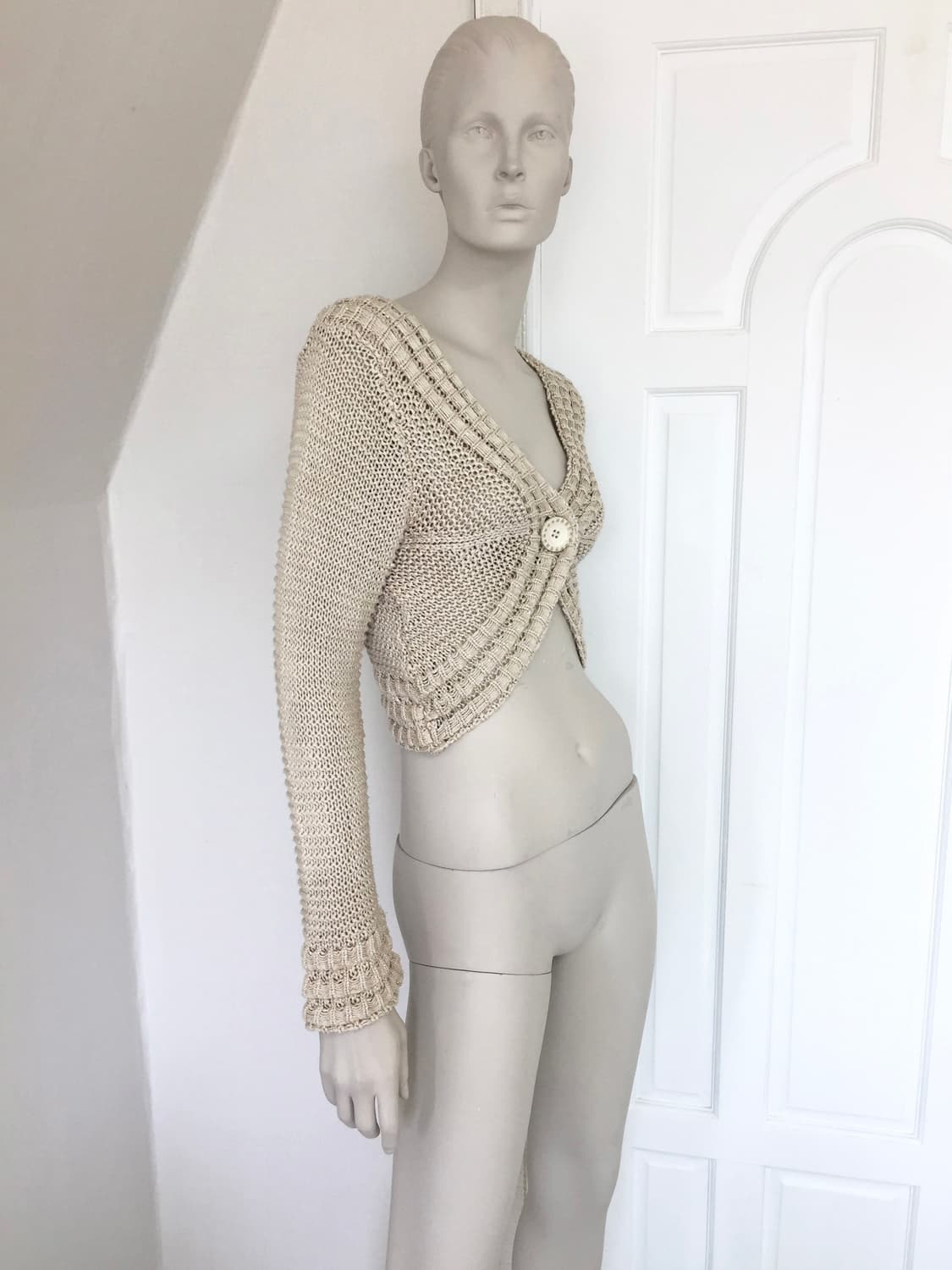 French Brand Button Bolero Cardigan 상품이미지1