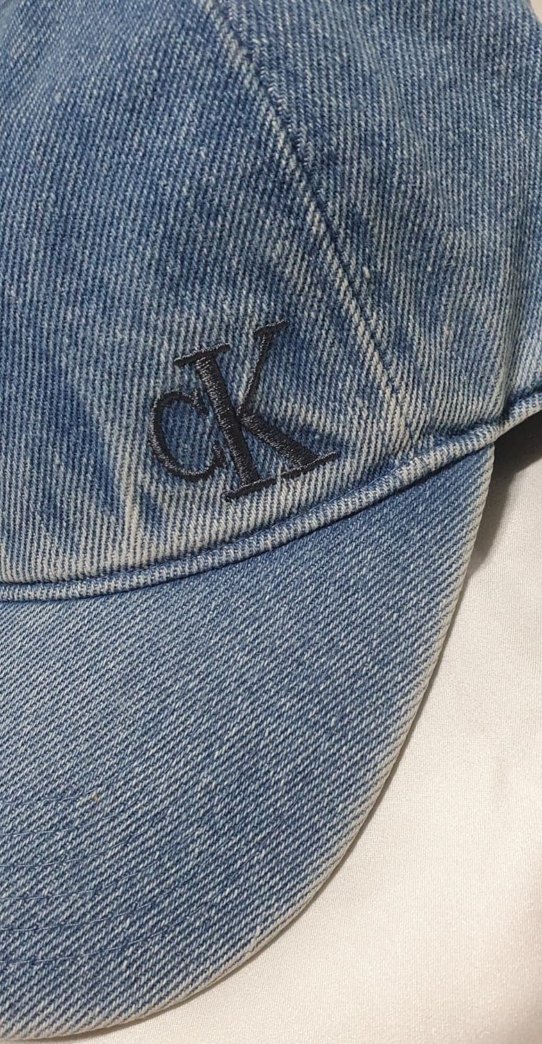 데님블루 CK 캘빈클라인 워싱 데님 볼캡 모자 상품이미지8
