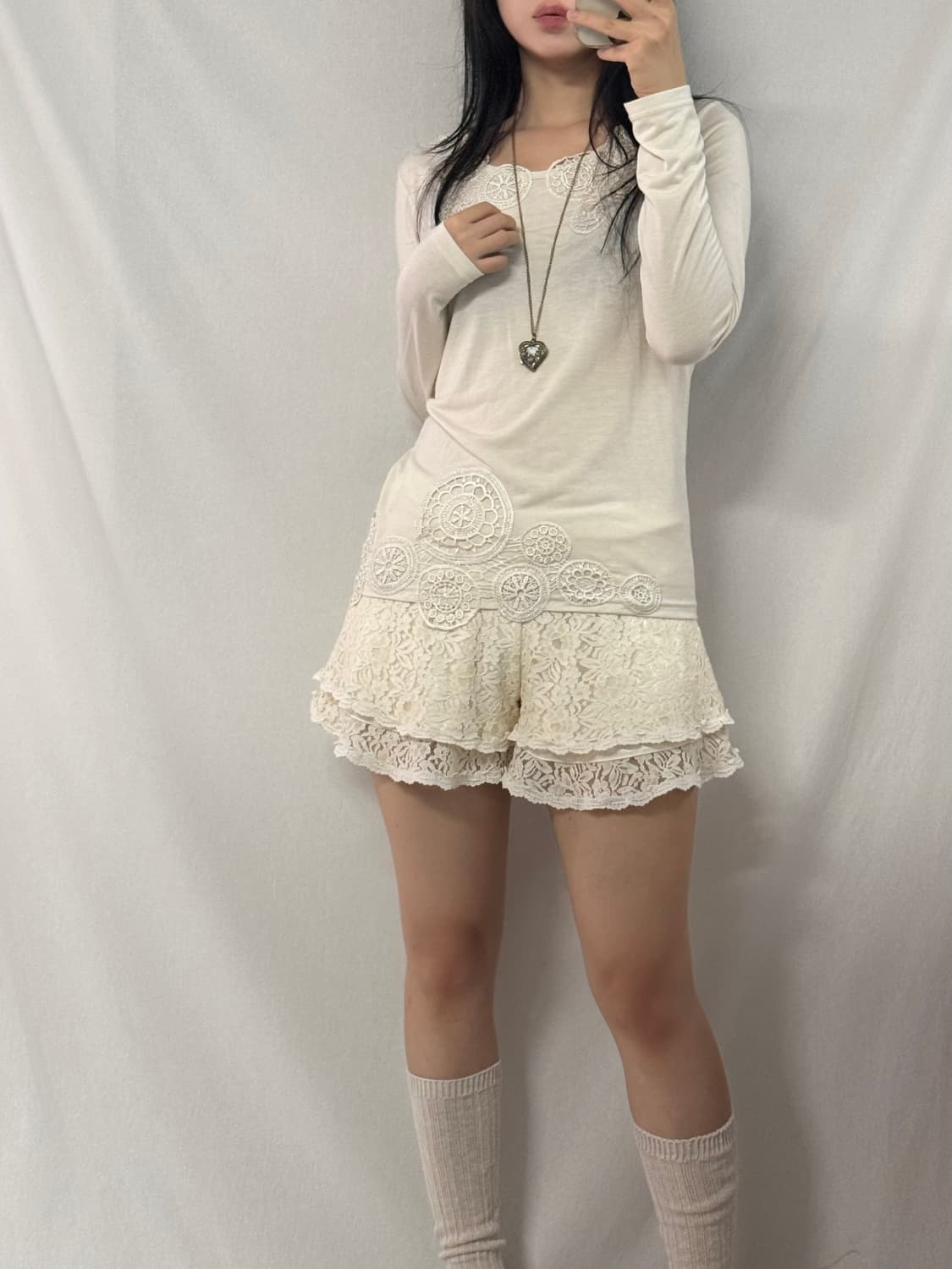 (미사용) 엑시즈팜 레오파드 레이어드 슬리브 티 원피스 2pcs SET 상품이미지5