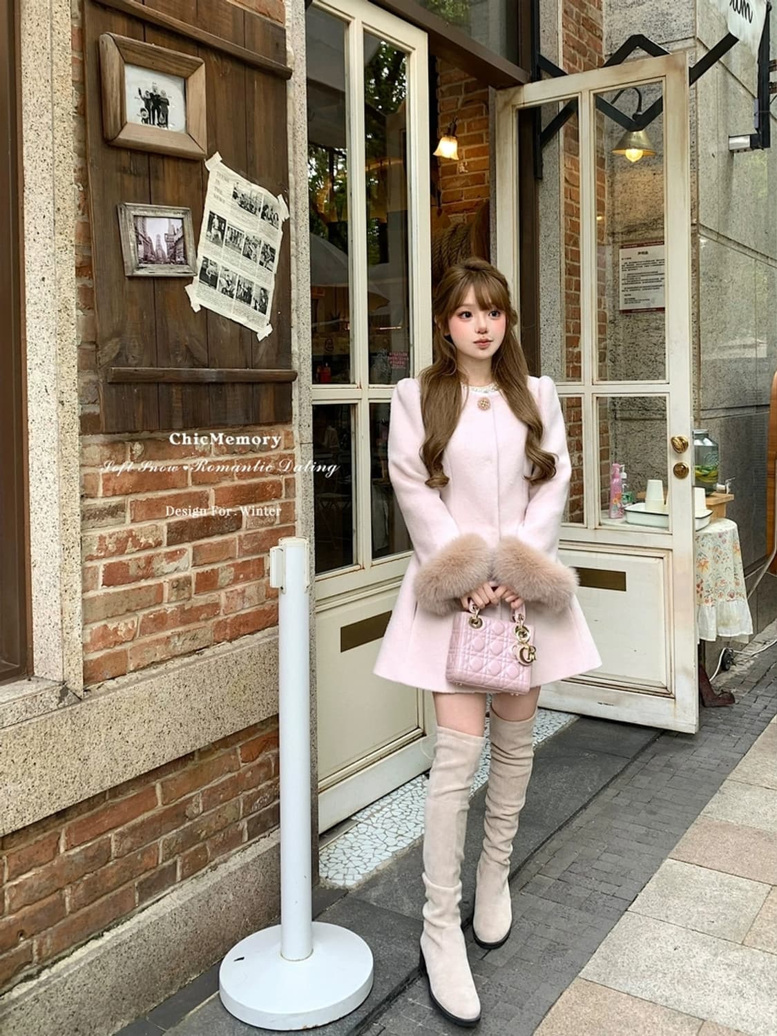 사토미상 쇼콜라티에 딸기우유 퍼 코트 상품이미지5