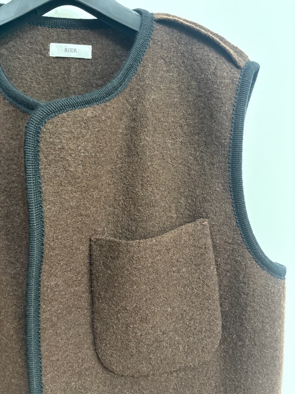 리에르 RIER / 워커 울 베스트 브라운 / XL 상품이미지2