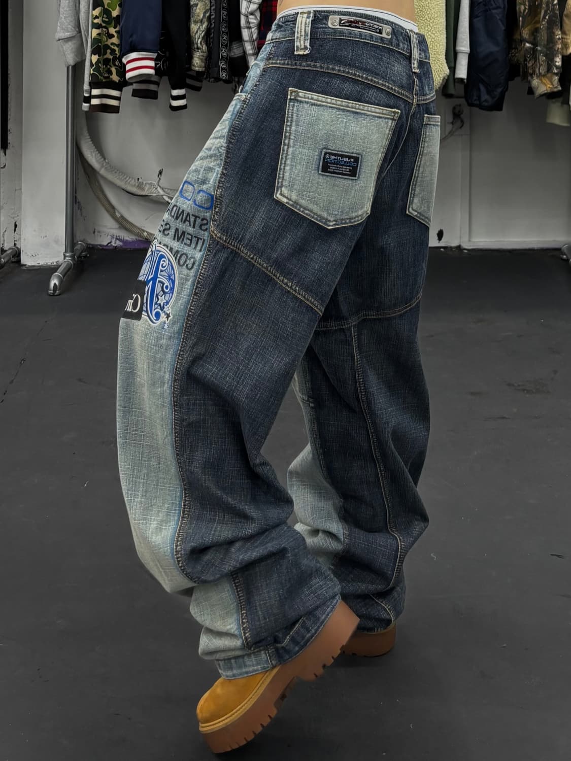 FUBU 푸부 투톤 올드스쿨 데님팬츠 상품이미지4