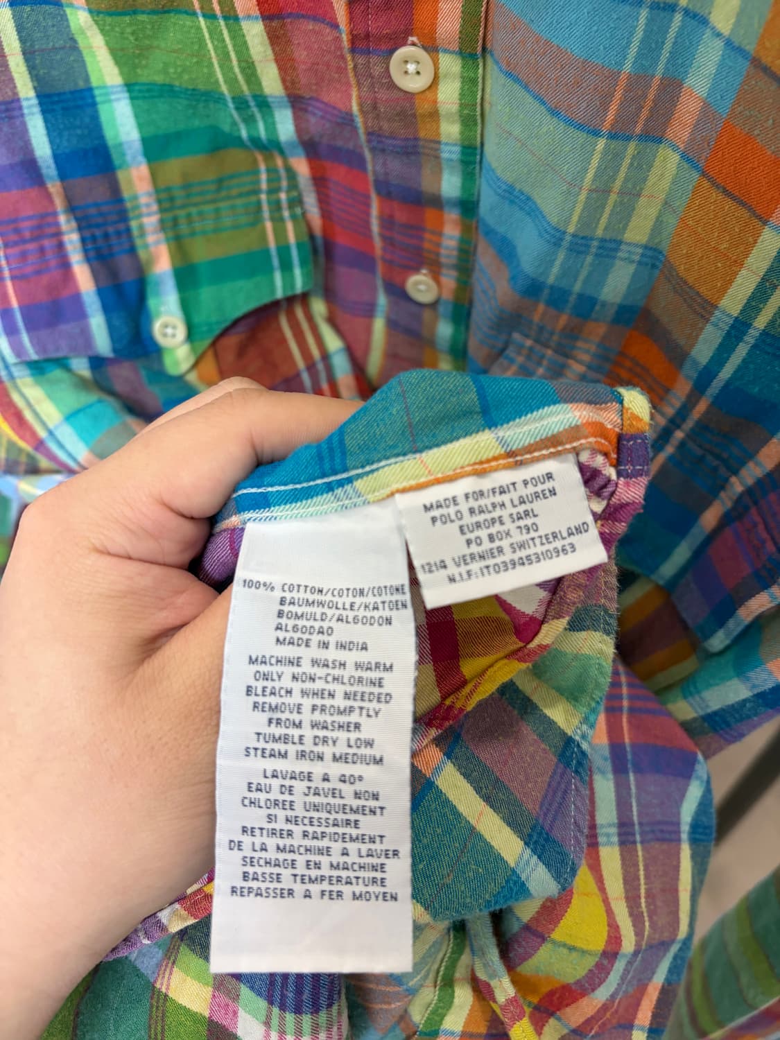 (L) 폴로 랄프로렌 trim military 투포켓 체크 견장 셔츠 상품이미지7