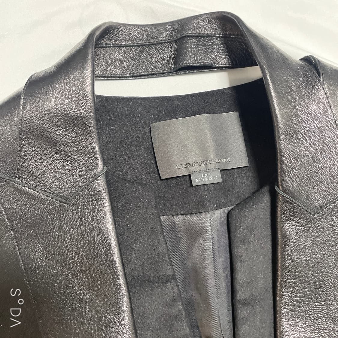 알렉산더 왕 블랙 가죽 배색 블레이저 코트 상품이미지2