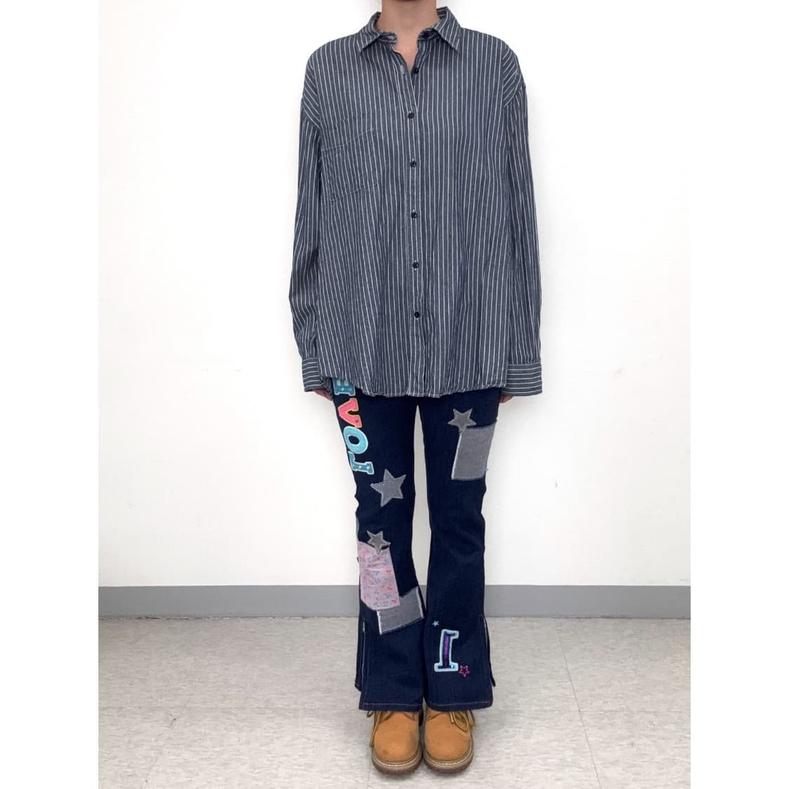 빈티지 키치 부츠컷 데님 팬츠 상품이미지1