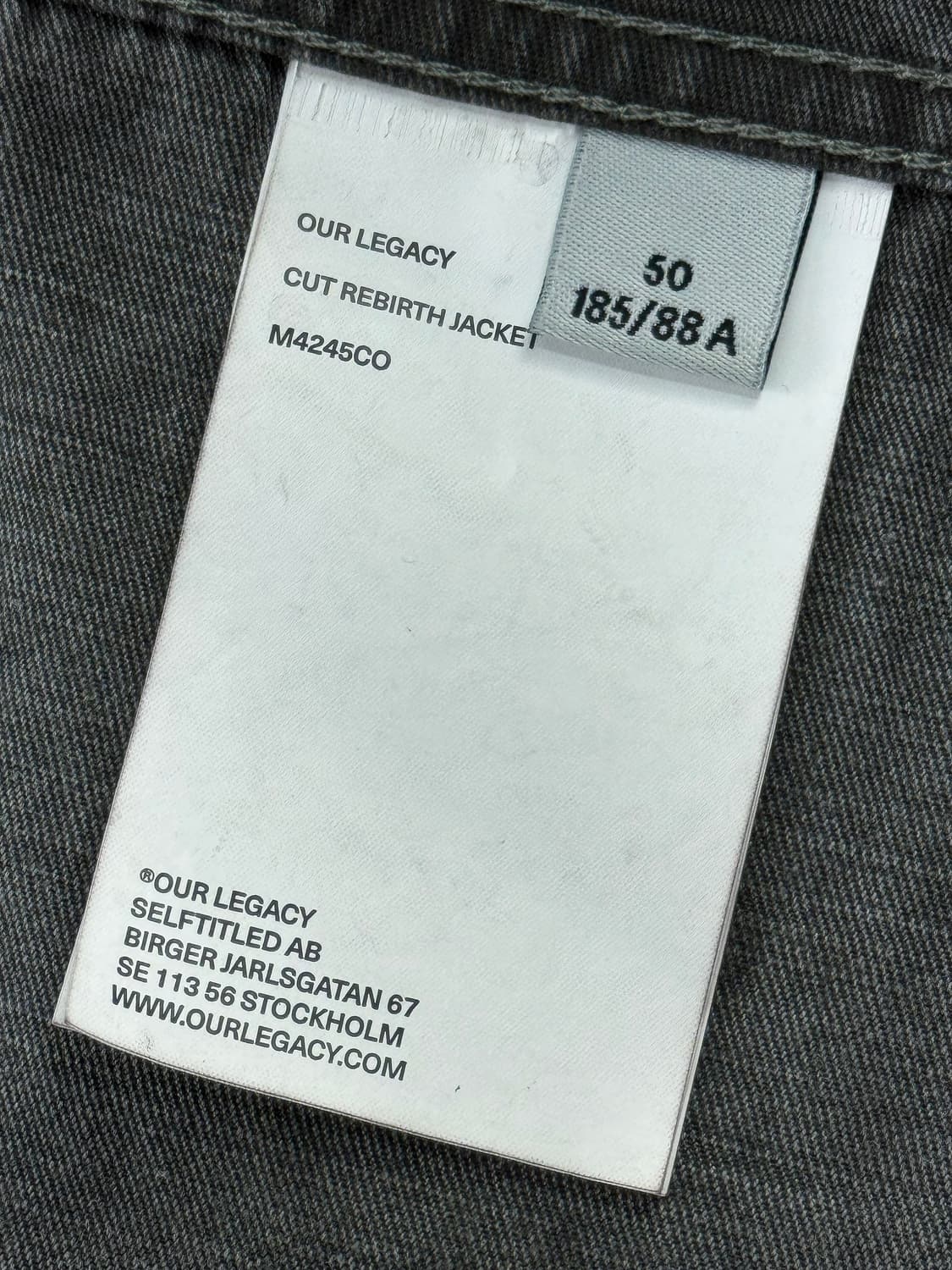 아워레가시 컷 리버스 자켓 올리브 피그먼트 코티드 위브 상품이미지6