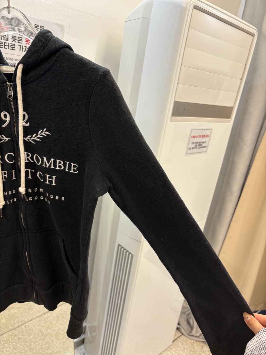 Abercrombie navy hood zip up 상품이미지3