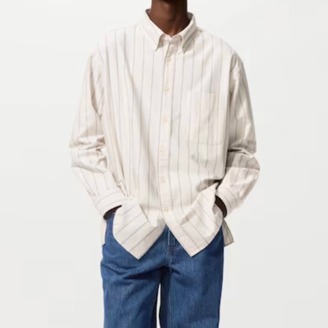 유니클로 옥스포드 오버사이즈 셔츠 상품이미지3