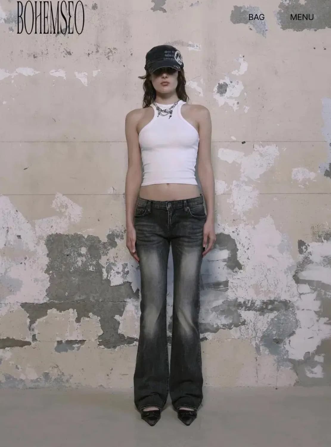 보헤미안서울 부츠컷데님 그레이s 상품이미지1