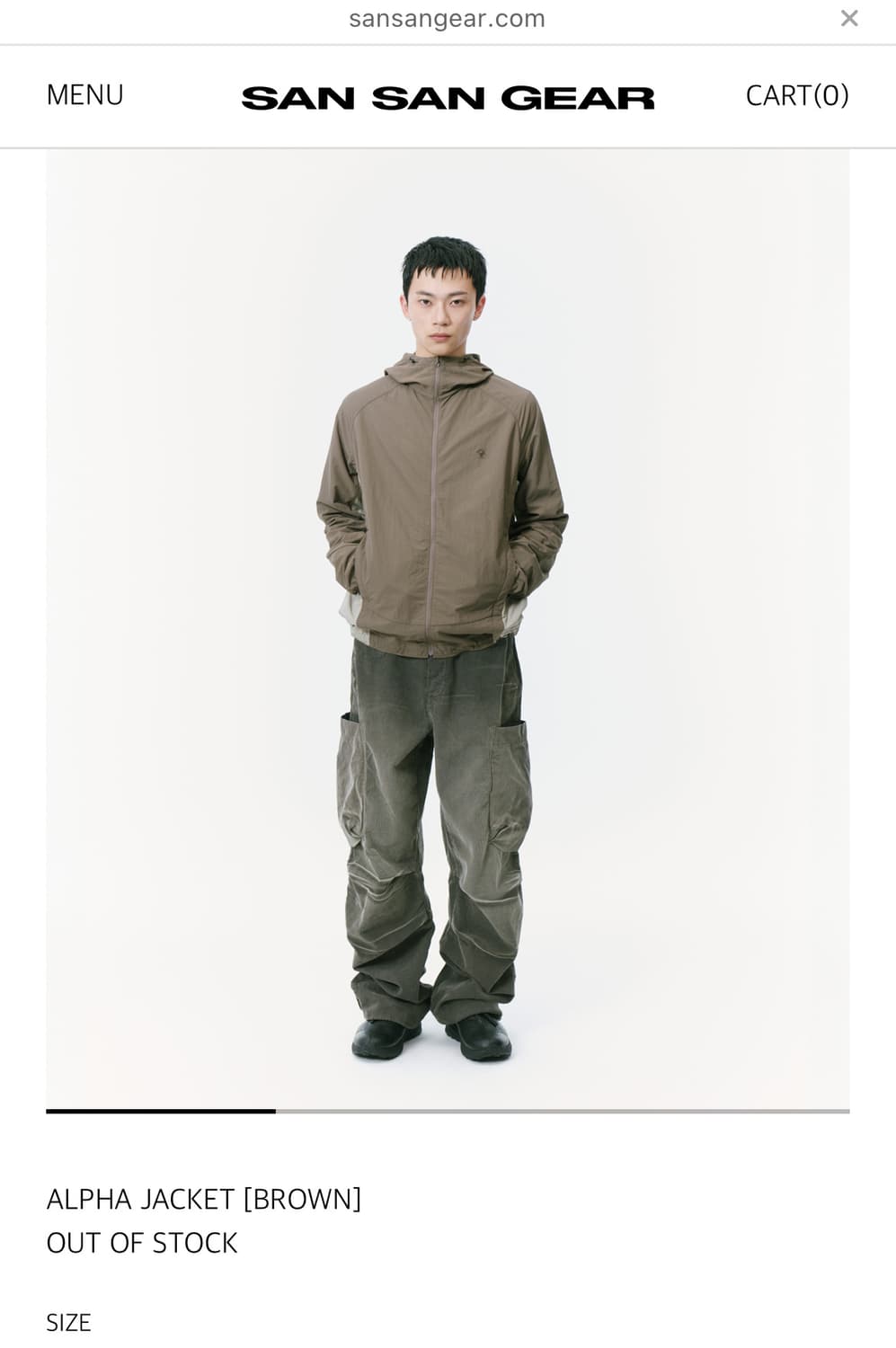 산산기어 ALPHA JACKET [BROWN] 상품이미지1