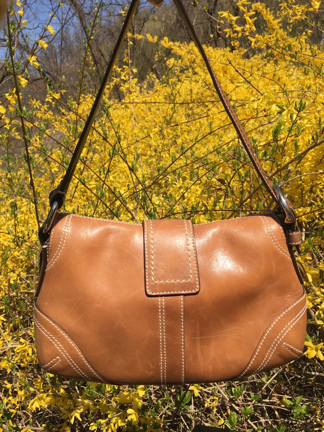 코치 시그니처 미니 소호 버클 숄더백 탠 컬러 상품이미지2