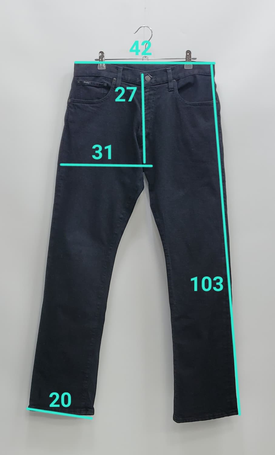 POLO 폴로 랄프로렌 블랙 데님 팬츠 / 남 32x33(추천30~31) 상품이미지10