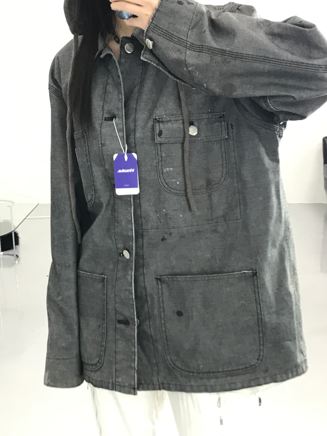 칼하트 데님 커버롤 자켓 상품이미지5