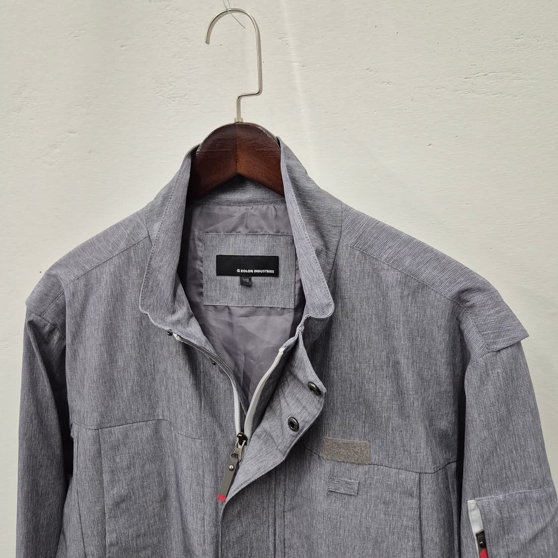 코오롱 멜란지 그레이 바람막이 자켓 110 상품이미지2