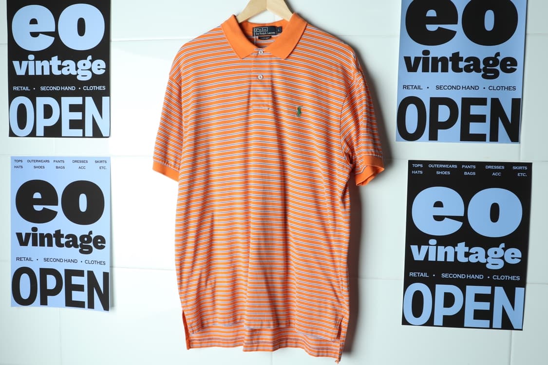 (L-3XL) 폴로 랄프로렌 반팔 카라 티셔츠 USA 주황-H32904 상품이미지2