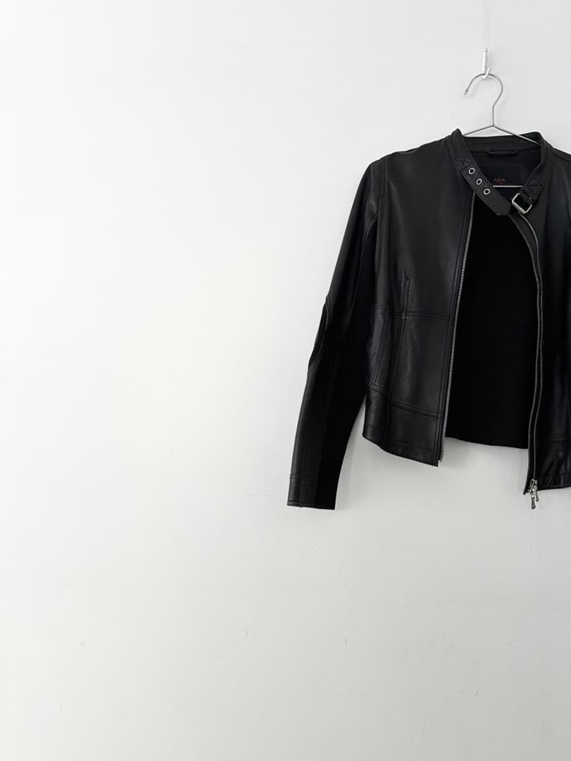 Hole detail buckle leather jacket 상품이미지2