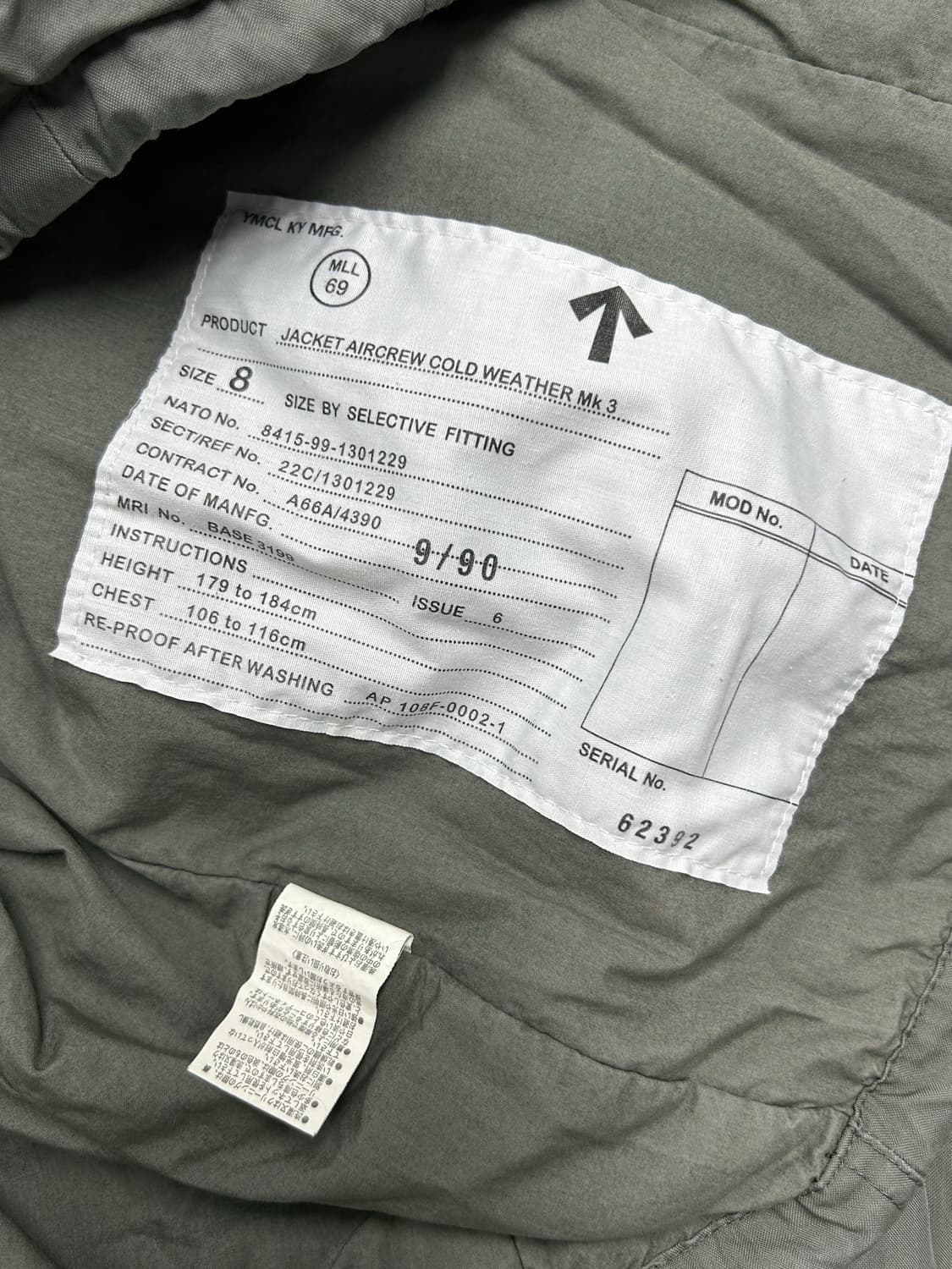 YMCLKY RAF MK.3 플라이트 재킷 상품이미지6