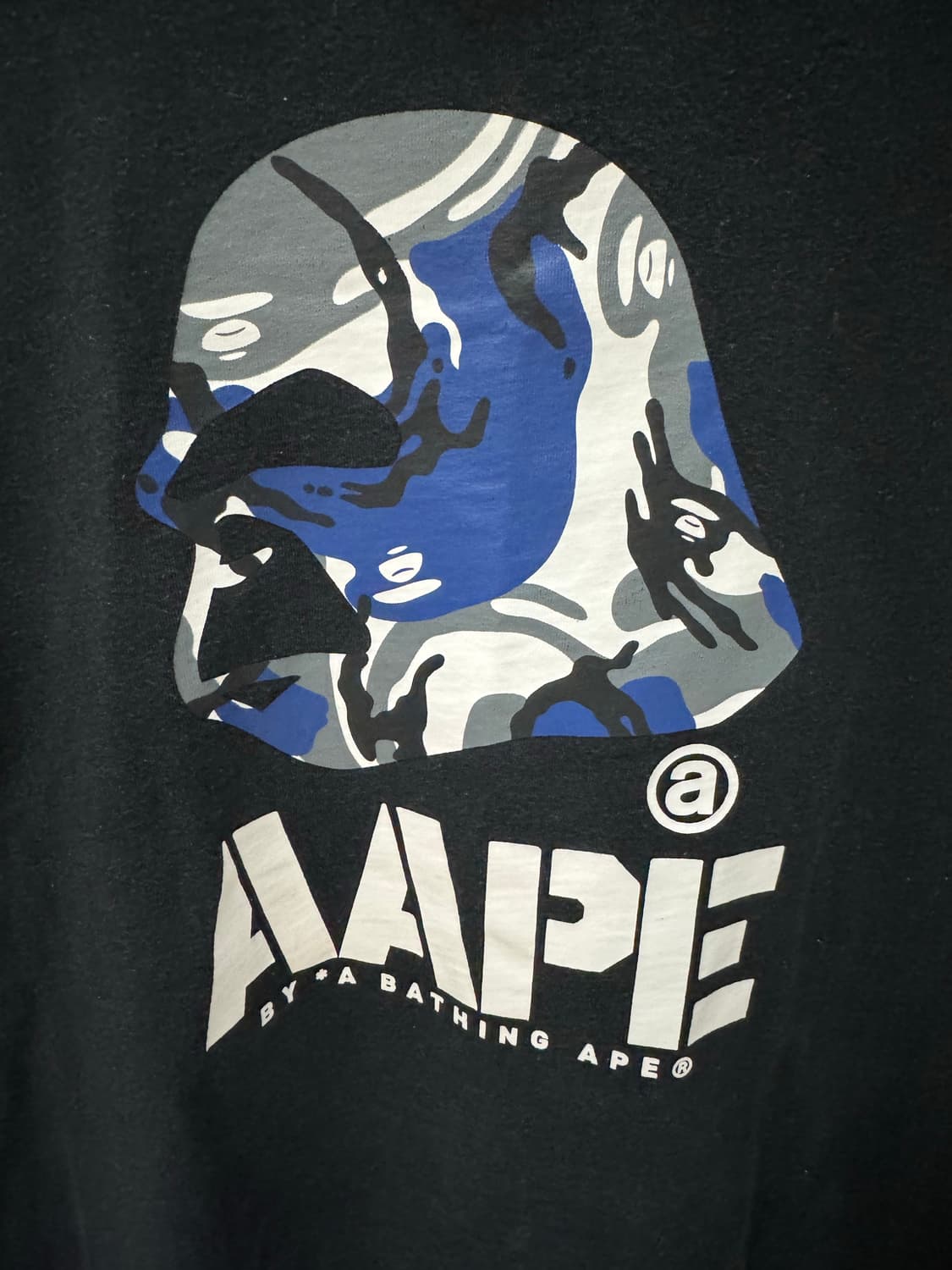 🧥 AAPE에이프 바이 어 베이프 카모헤드 그래픽 티셔츠 (Black) 상품이미지6