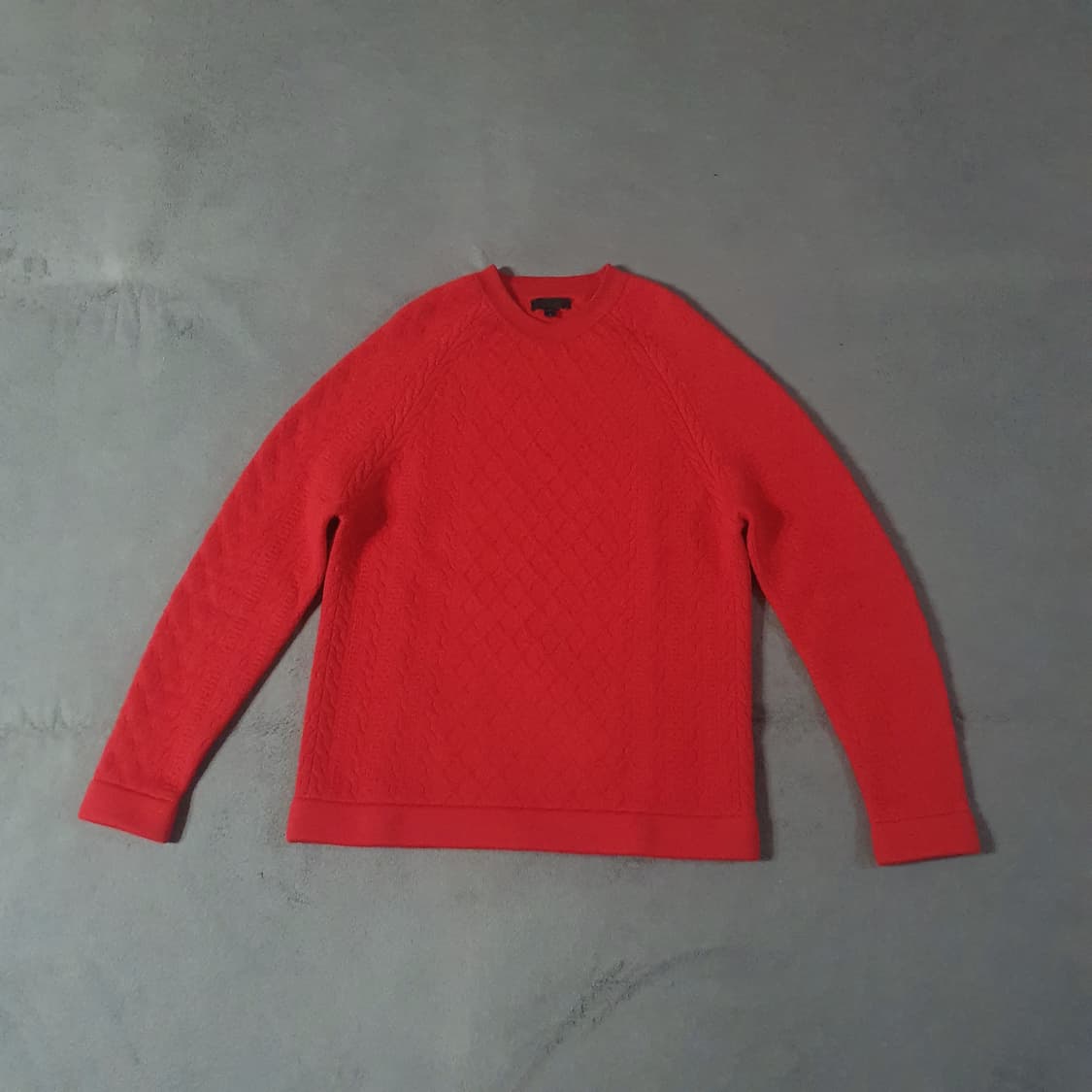 버버리 프로섬 오버핏 케이블 니트 스웨터 M 레드 상품이미지2