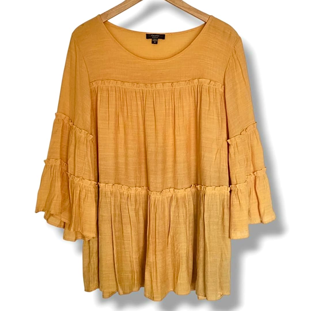 미국 에스닉 나팔블라우스탑 오버핏 루즈핏 빅사이즈 튜닉 2XL 상품이미지1