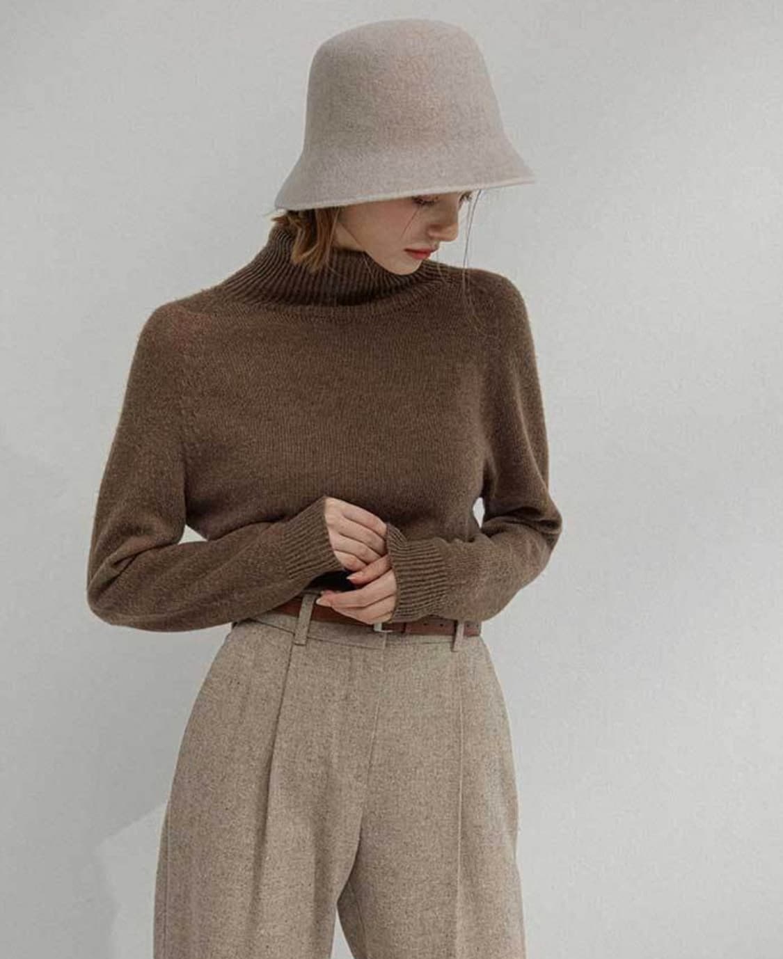 [새제품] 마스케라 울 버킷햇 베이지 상품이미지6