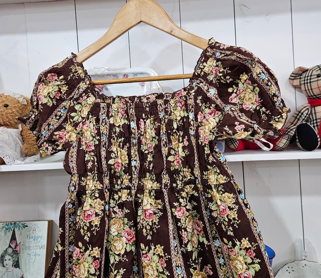 0327 리즈리사(LIZ LISA) 로즈 플라워 스모크 원피스 상품이미지3